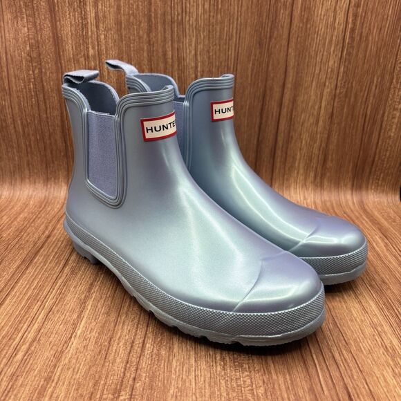HUNTER Original Nebula Waterproof Chelsea Boot Blue Thistle US 10 / UK 8 / EU 42 - Picture 1 of 11